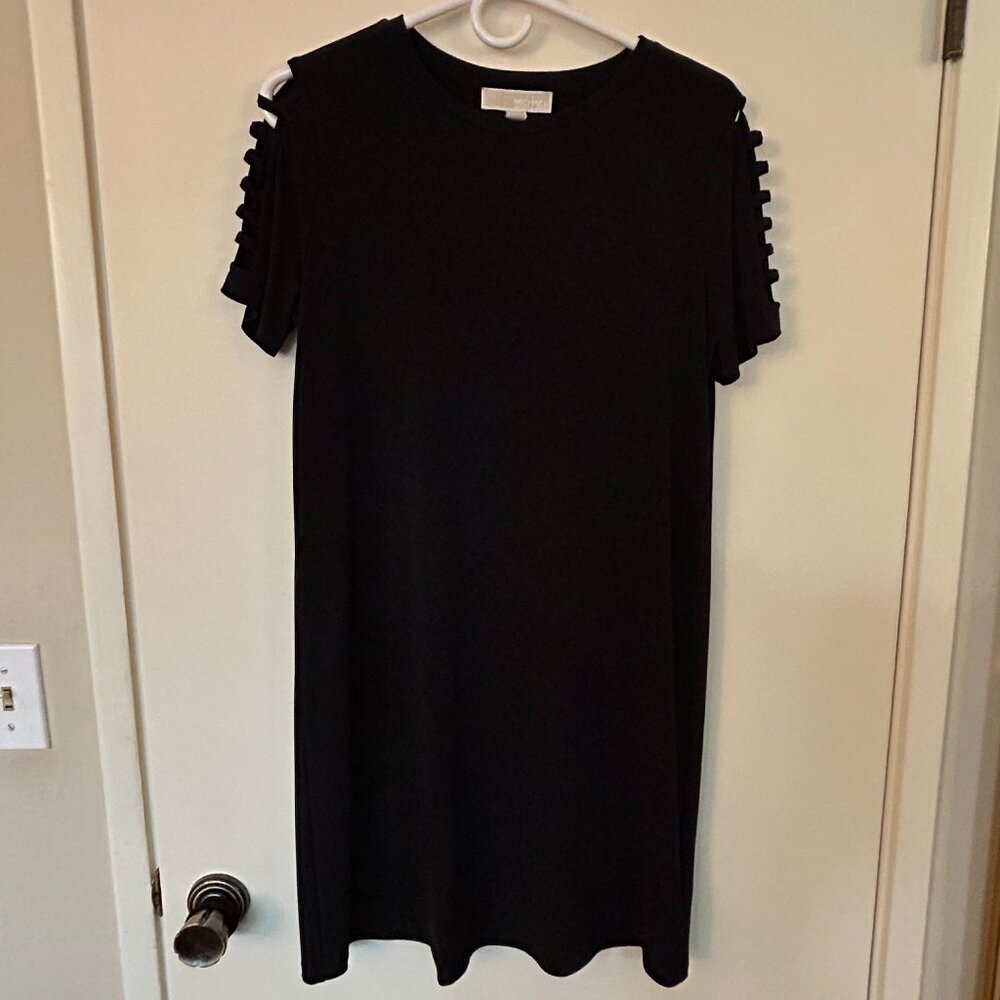 (SOLD) Michael Kors Women's Black Short-Sleeved Dress, Medium